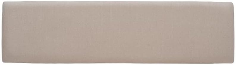 Pemberly Row 60" Wood/Fabric Bench, Smokey White Finish, Beige Upholstery, Transitional Style, Stain-Resistant Seat, Durable Construction, Comfortable Seating for Kitchen or Dining Room