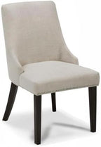 CHITA Farmhouse Dining Chairs with Nailhead Trim, Set of 2, Linen | Fabric High Back Dining Chairs, Upholstered Chairs with Sturdy Wood Frame for Dining Room