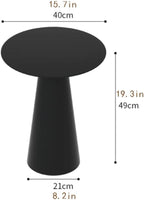 Nightstand T-Shaped Side Table, Round Modern Home Decor, Coffee Table for Living Room Bedroom and Balcony, Minimalist Nightstand Easy Assembly