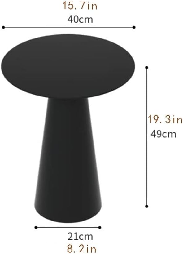 Nightstand T-Shaped Side Table, Round Modern Home Decor, Coffee Table for Living Room Bedroom and Balcony, Minimalist Nightstand Easy Assembly