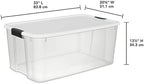 Sterilite Ultra Latch Box with Lids for Home and Office, 116 Quart, 8-Pack | Heavy-Duty and Stackable Plastic Containers with Latches for Closet, Cabinet, Bedroom, Bathroom and Dorm Room Organization