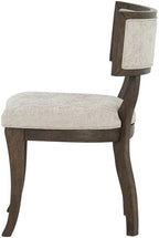 Madison Park Signature Solid Wood Upholstered Dining Chairs Set of 2, Modern Dining Chair with Open Split-Back Design, Curved Padded Backrest, for Dining Room, Living Room