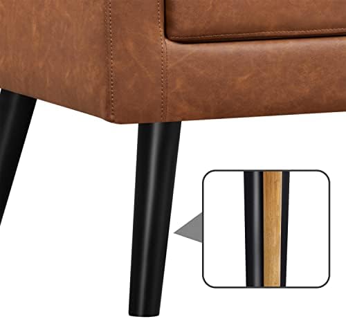 Yaheetech Mid Century Accent Chair Living Room Chair Retro Brown