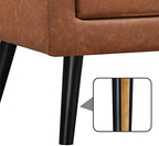 Yaheetech Mid Century Accent Chair Living Room Chair Retro Brown