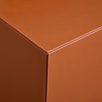 2-Piece Small Cube Side Table and Rolling Side Table Set | Modern Movable End Tables with Silent Casters Minimalist Cube Accent Side Table for Living Room, Bedroom