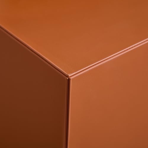 2-Piece Small Cube Side Table and Rolling Side Table Set | Modern Movable End Tables with Silent Casters Minimalist Cube Accent Side Table for Living Room, Bedroom