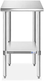 GRIDMANN Stainless Steel Work Table 18 x 24 Inches, NSF Commercial Kitchen Prep Table with Under Shelf for Restaurant and Home