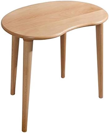 Telephone Table, Solid Wood Pea Shaped Side Table,Living Room Bedroom Furniture,Sofa Side End Table,Coffee Table/Telephone Table,Table Service Desk(Color:Wood,Size:23.621
