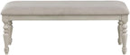 New Classic Furniture Jennifer Wood Elegant Bench, White