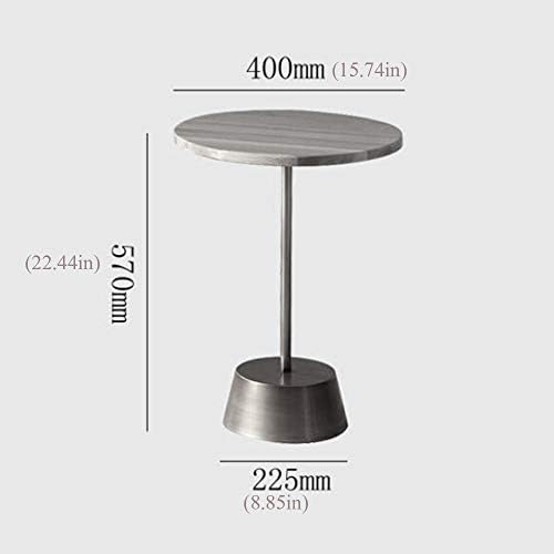 Telephone Table, Solid Wood Sofa Side Table Pedestal Tables Sofa & Console Tables Telephone Tables Round Living Room Side Table(White-15.74 * 15.74 * 22.44in