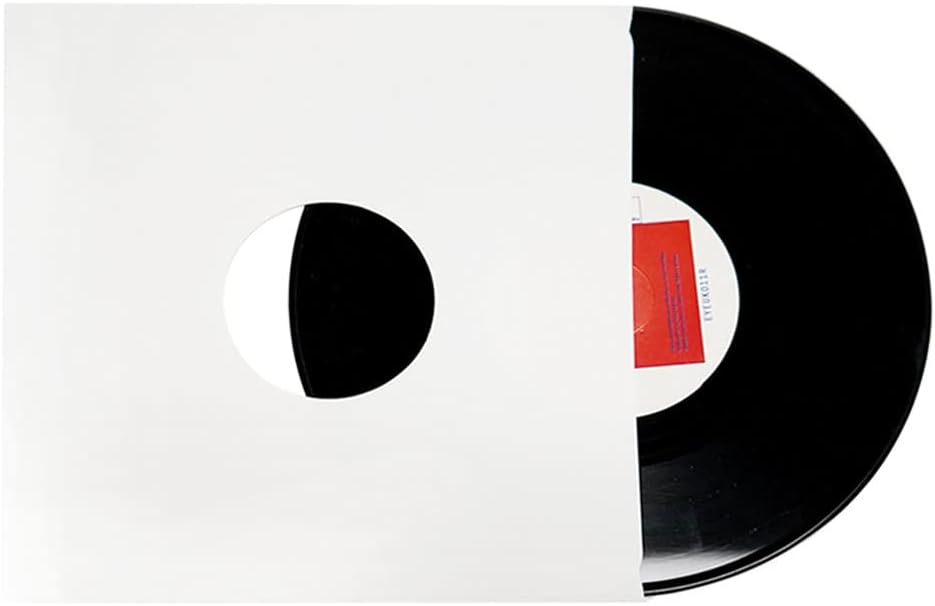 10'' Vinyl Record Paper Inner Sleeves Kraft Paper Protection Covers, 20Pcs | White Anti-Static Acid Free Sleeves for 10 Inches 78rpm Record