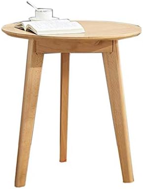 Telephone Table, Side Table,Small Round Table,Living Room Sofa Side Table,Snack Table,Terrace Coffee Table,Telephone Table,2 Sizes,2 Colors(Wood Color-25.59 * 23.62in