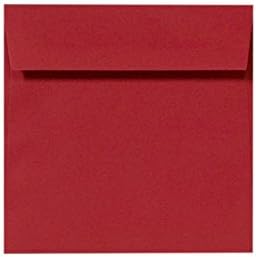 LUXPaper Square Invitation Envelopes | Peel & Press | 8" x 8" | Ruby Red | 80lb. Text | 50 Qty