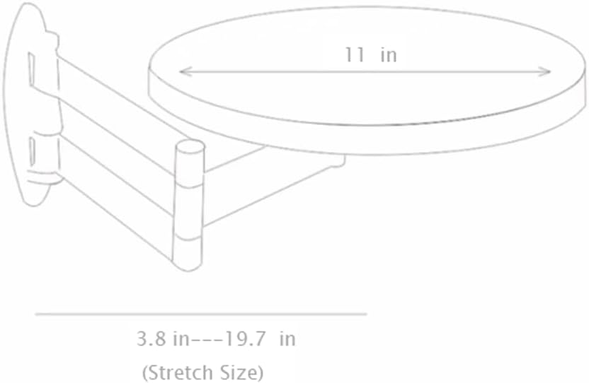 Wall Mounted Folding Table, Perfect for Bedside/Sofa Side/Desk | Floating Desk for Wall,Table for Small Spaces, Bedside Folding Coffee Table,with Heavy-Durability Brackets