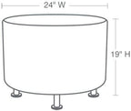 Steelcase Turnstone Alight Lounge Round Ottoman: Brushed Aluminum Legs