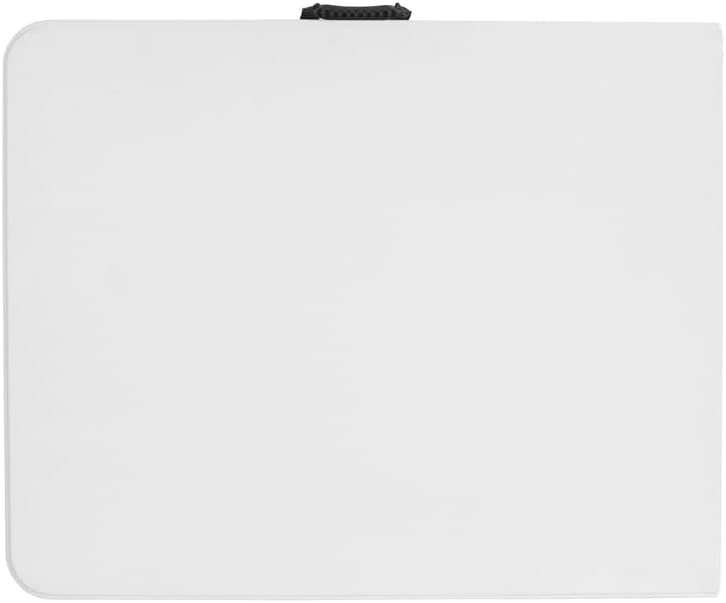 Romig Trestle 5 ft Folding Table, Blow Mold Plastic Top, Fold-in-Half with Carry Handle, Heavy-Duty Steel Frame, 60 x 29 x 29, White