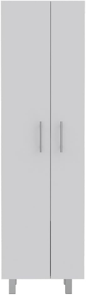 9-Shelf 2-Door 2-Piece Kitchen Set with Island and Pantry in White | Combines 9 shelves and 2 doors for expanded storage capacity
