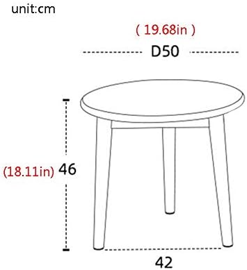 Telephone Table, End Table,Telephone Lighting Side Table,Round Solid Wood Dining Table,Living Room Sofa Side Table,Cherry Wood Round Table(Wood-19.68 * 19.68 * 18.11in