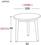 Telephone Table, End Table,Telephone Lighting Side Table,Round Solid Wood Dining Table,Living Room Sofa Side Table,Cherry Wood Round Table(Color:Wood,Size:19.6819.6818.11