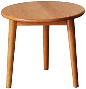 Telephone Table, End Table,Telephone Lighting Side Table,Round Solid Wood Dining Table,Living Room Sofa Side Table,Cherry Wood Round Table(Wood-19.68 * 19.68 * 18.11in