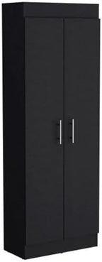 Clinton Pantry Cabinet Engineered Wood Black