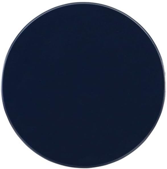 MAKLAINE Modern Transitional Round Spindle Side Table, 17 in Diameter, Navy Blue Painted Rubberwood, Sturdy Pedestal Base, Accent Table for Living Room, Entryway or Bedroom Use