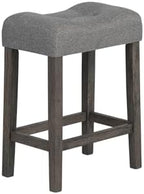 59" Counter Height Bar Table Set with Power Outlet, Industrial Breakfast Table with 3 Padded Stools, 4 Piece Bar Table and Chairs Set for Living Room, Dining Room, Dark Gray