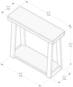 Plank+Beam Classic Console Table, with Shelf, 36 Inch, Walnut