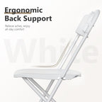 2 Pack Plastic Folding Chairs, Lightweight Stackable Portable Commercial Seat with Steel Frame for Patio, Garden, Picnic, Party, Kitchen, Indoor Outdoor Events