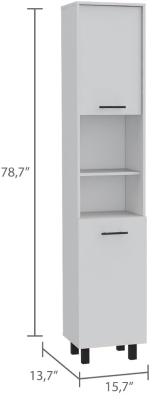 2-Piece Kitchen Set with Island and Pantry Cabinet | Includes 8 shelves and 2 drawers for organized storage