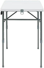 White 40" L x 20" W Plastic Adjustable Height Fold-in-Half Folding Table