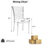 Modern Dining Chairs Set of 4, Black Velvet Woven Kitchen Chair with Golden Metal Legs, Upholstered Cushion & High Back Design, Mid-Century Dining Chairs for Kitchen, Living Room