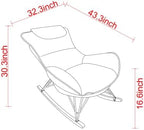 Leisure Single Sofa Rocker, Upgraded Breathable Glider with Removable Washable Seat Pad, Accent Chair for Bedroom Living Room & Small Space, Brown