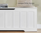VANKILEY 51.2" Storage Chest Extra Large,Wooden Storage Bench,White | Chest with 2 Safety Hinges, 51.2*15.7*19.1inches, Wooden Trunk for Bedroom, Livingroom,Entryway,Easy Assembly.