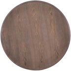 Pemberly Row Round Wood Accent Table, 26.5" High, Rustic Natural Finish, Pedestal Base, Compact Size for Living Room, Bedroom, or Bathroom Decor, Supports Up to 50 lbs