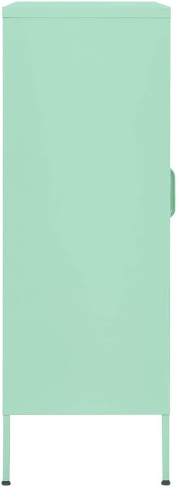 Mint Steel Storage Cabinet 13.8" W x 31.5" L x 40" H, Adjustable Shelves 198 lb Load, Slim Metal Cupboard for Bathroom, Pantry, Living Room & Kitchen, Small Space Organizer