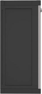 Locking Outdoor Storage Cabinet with Shelves Adjustable Shelf Modern Outdoor Storage Cabinet for Balcony Gray Black Polypropylene Medium