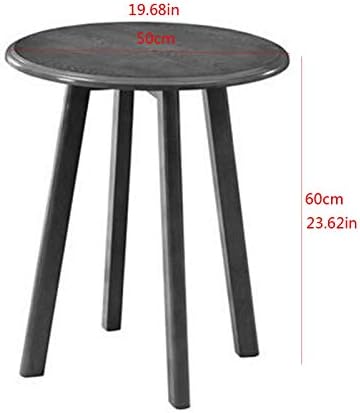 Telephone Table, Round Side Table,Sofa Coffee Table,American Wood Solid End Table,Telephone Side Table(Light Walnut-19.68 * 19.68 * 23.62in