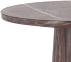 SAFAVIEH Furniture - Valentia Tall Marble Accent Table - Maroon - Marble Top - Glam Stone Pedestal Design - Ideal for Living Room, Entryway, Dining Room, 20.5" W x 20.5" D x 23.5" H (SFV9703E)