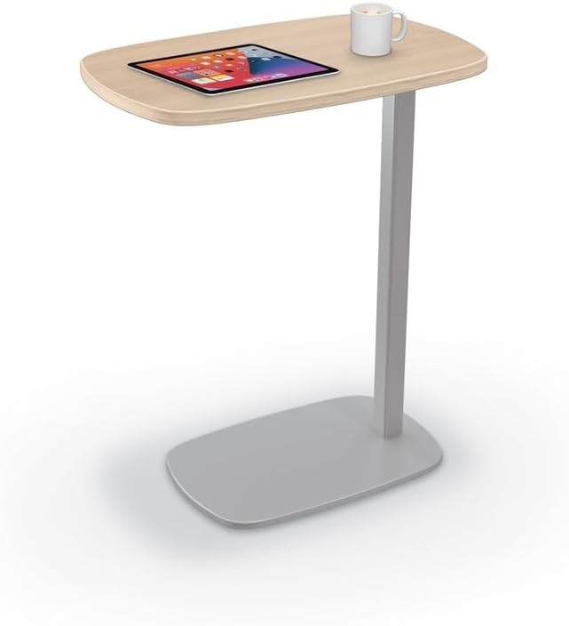 MooreCo Luly Tablet Side Table Beigewood Laminate 26Hx22Wx14D