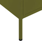 Olive Green Steel Storage Cabinet 13.8"x31.5"x40" Modern 4-Door Pantry Organizer & Bathroom Storage Cabinet Adjustable Shelves Robust Metal Frame for Living Room Kitchen Garage