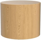 Wood Side Table Round Small Coffee Tables Nesting End Table Set of 2 for Living Room Bedroom Office, No Assembling (Oak/Walnut - Round)