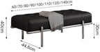 Etlegor Faux Leather Entryway Bench, Minimalist Bed-end Bench with Stainless Steel Legs for Entry, Hallway, Living Room, Bedroom, Walk-in Closet(Green,100x44.5x40cm)