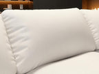 Modular Sectional Sofa Cloud Couch,Down Filled Comfy Cloud Modern Sofa,White Linen L Shape Oversized Couch Cushion Covers Removable Furniture for Living Room