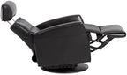 IMG Divani RG 325 Large Glider Relaxer Rocking Recliner Swivel Chair - Trend Sand Leather Manual Recline - Adjustable Headres