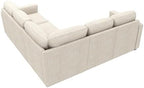 HONBAY Modular Sectional Sleeper Sofa with Pull Out Bed, L Shaped Couch with Storage Seat, Convertible Sectional Couches for Living Room, Beige
