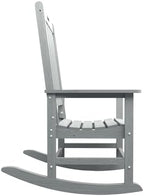 THOEOE Outdoor Rocking Chairs, Oversized Patio Rocking Chair | HDPE Outdoor Rockers for Front Porch, Patio, Backyard, Balcony and Garden. All-Weather High Back Design, Gray