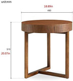 Telephone Table, Round Small Side Table,Sofa Corner end Table,Telephone Solid Wood Side Table,Negotiating Table,Solid Wood Support Legs(Color:Walnut,Size:18.8918.8920.07i
