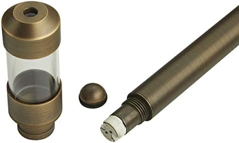 VOLT Max Spread 12V Cast Brass Path Light (25" Tall, 9" Shade) with 3W 2700K Warm White G4 LED Bulb for Low Voltage Landscape Lighting on Outdoor Pathway, Walkway, Garden, Driveway or Patio