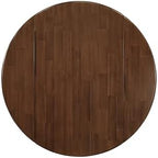 East West Furniture DLT-AWA-TP Dublin Dining Room Table - a Round Solid Wood Table Top with Dropleaf & Pedestal Base, 42x42 Inch, Walnut